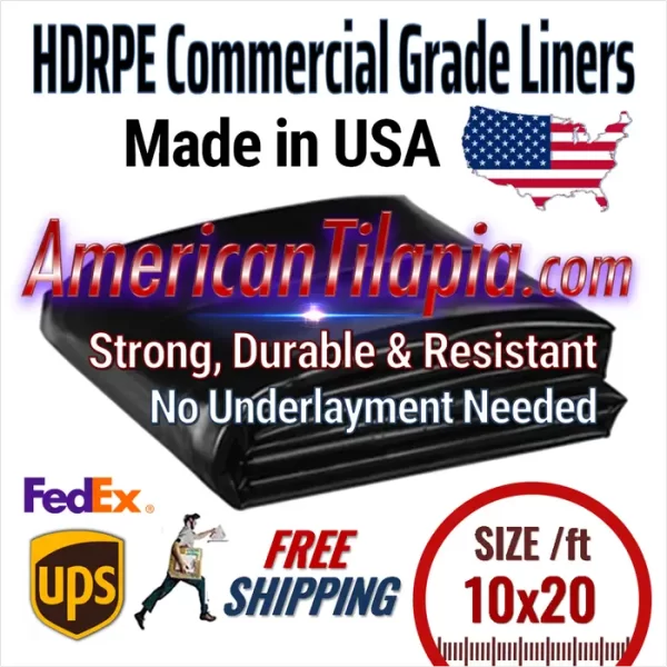 10X20 Pond Liner HDRPE 30/40 Year, Best Seller 2023!!